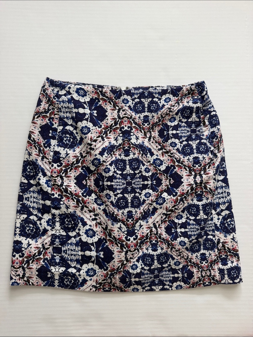 Joe Fresh Navy, White & Red Patterned Mini Skirt size 0